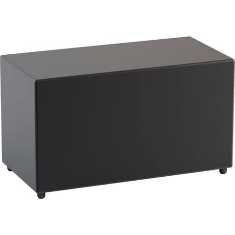 Pouf in similpelle rettangolare 80x40x46 cm Motris nero PSRT80SPNI04