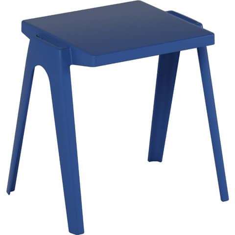 Tavolo impilabile in PPL riciclato utilizzabile indoor/outdoor 60x60x70 cm Motris blu - EN-CT5BL