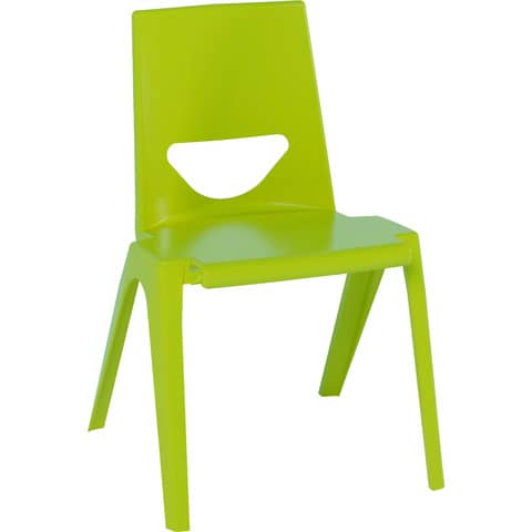 Sedia per banco in PPL riciclato 41x41x43 cm Motris verde lime EN-ONE5GR