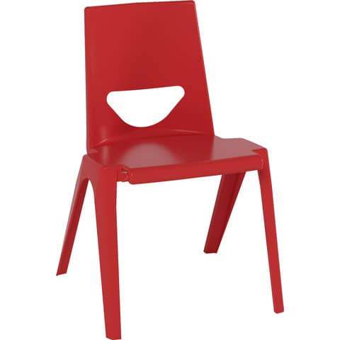 Sedia per banco in PPL riciclato 41x41x46 cm Motris rosso ciliegia EN-ONE6RE