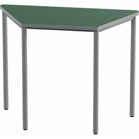 Banco trapezoidale fisso con piano lavoro 18 mm e angoli arrotondati verde Motris 100x45x70 cm - TCBEDUTABLEC70G