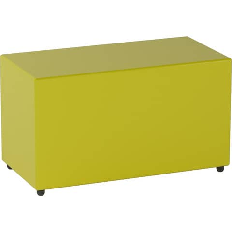 Pouf in similpelle rettangolare 80x40x46 cm Motris giallo PSRT80SPNI01