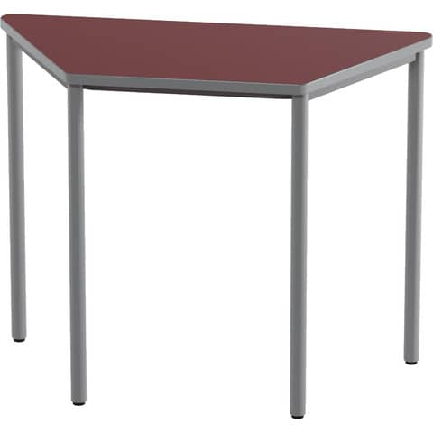 Banco trapezoidale fisso con piano lavoro 18 mm e angoli arrotondati rosso Motris 100x45x70 cm - TCBEDUTABLEC70R