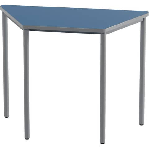 Banco trapezoidale fisso con piano lavoro 18 mm e angoli arrotondati blu Motris 100x45x70 cm - TCBEDUTABLEC70B