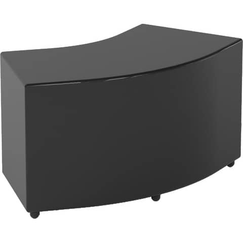 Pouf angolare in similpelle 45° 90/60x40x46 cm Motris nero PSAG45SPNI04