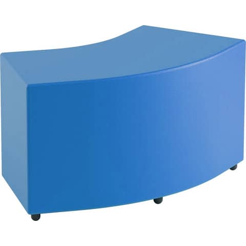 Pouf angolare in similpelle 45° 90/60x40x46 cm Motris blu PSAG45SPNI02