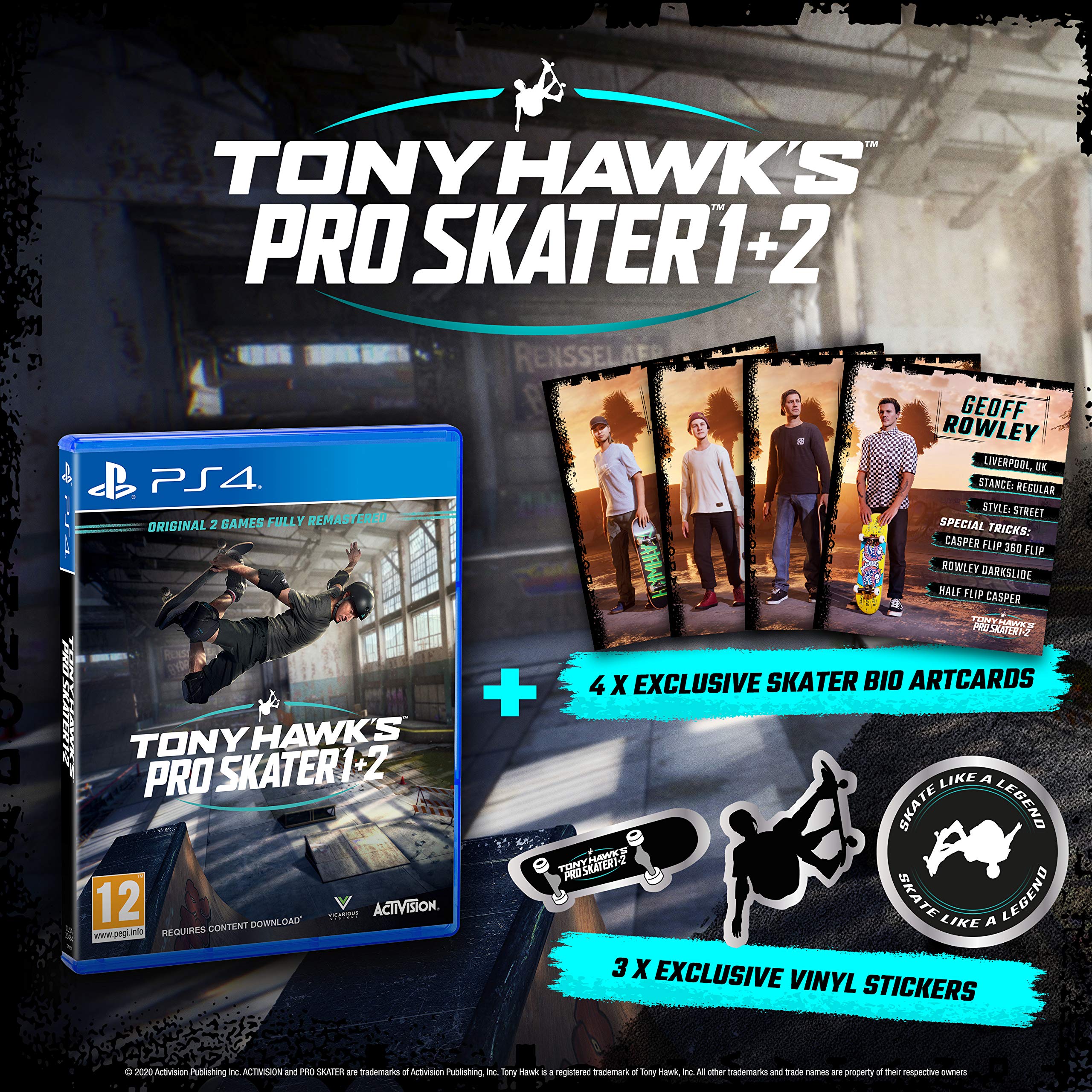 TONY HAWK PRO SKATER 1+2 AMAZON PS4