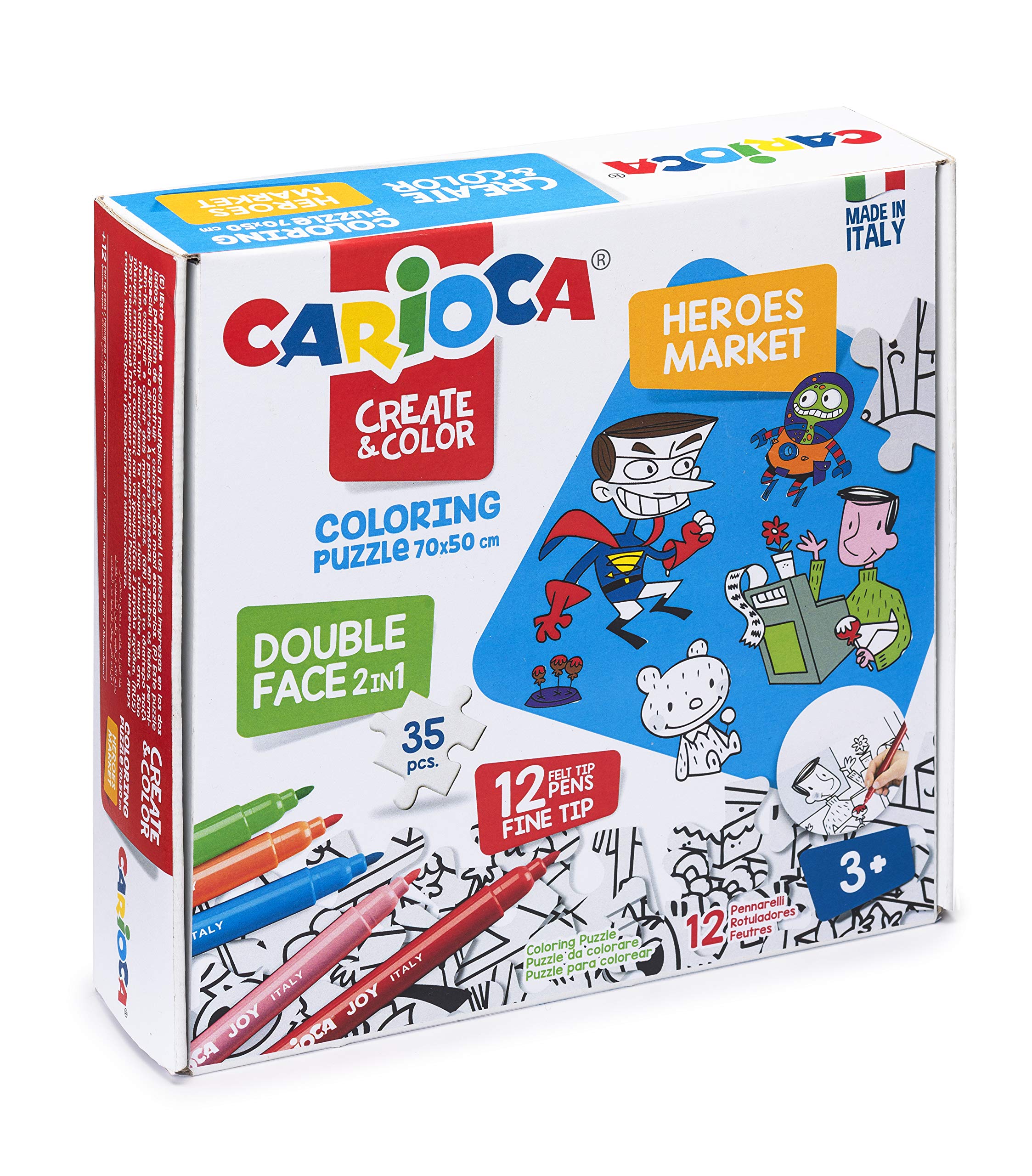 Carioca coloring puzzle Super heroes cm 50x70