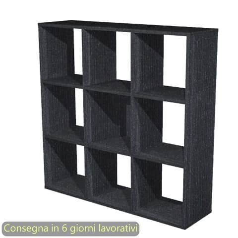 Libreria componibile Maxicolor 9 caselle 104x29,2xH.103,9 cm Artexport nero 9MaxC/8