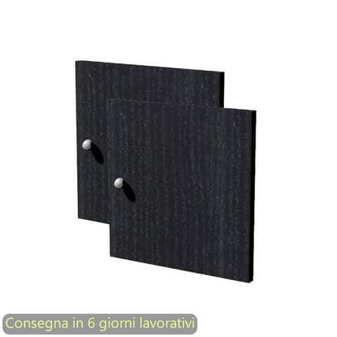 Coppia di antine con pomello per librerie Maxicolor 32,2x32,2 cm Artexport nero venato frassino - 2A