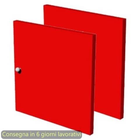 Coppia di antine per libreria componibile Maxicolor - 32,2x32,2 cm Artexport rosso - 2A MaxC/R