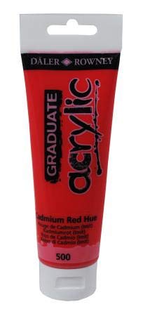 Colore acrilico fine Graduate - 120 ml - rosso cadmio imitazione - Daler Rowney