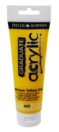 Colore acrilico fine Graduate - 120 ml - giallo cadmio imitazione - Daler Rowney