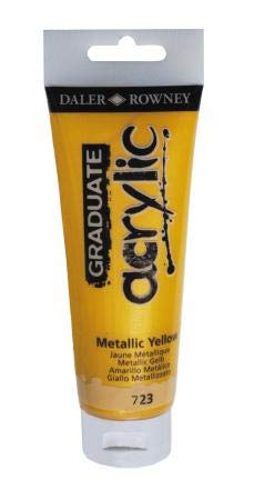 Colore acrilico fine Graduate - 120 ml - giallo metal - Daler Rowney