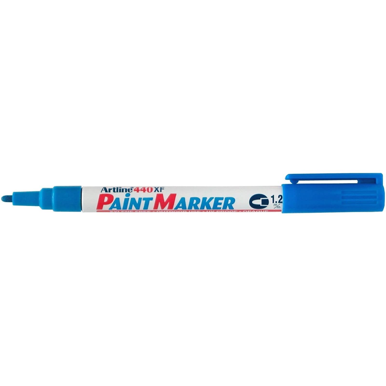 Marcatore permanente A 440 - a vernice - punta tonda fine - 1,2 mm - blu - Artline