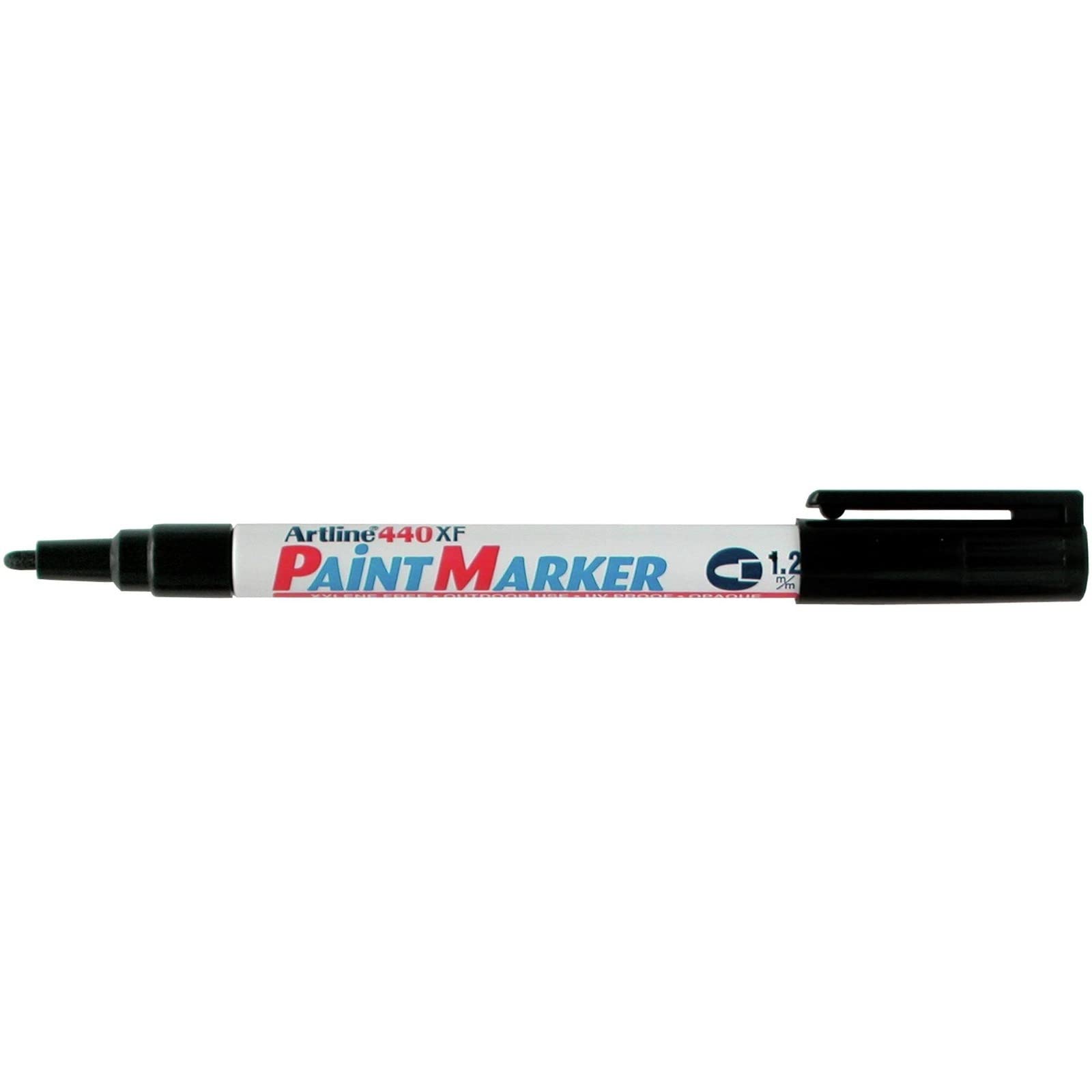 Marcatore permanente A 440 - a vernice - punta tonda fine - 1,2 mm - nero - Artline