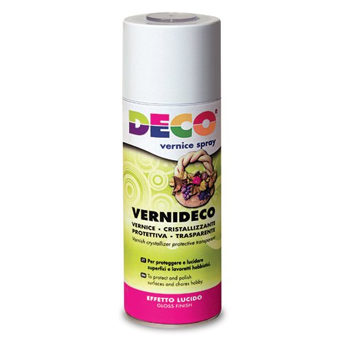 Vernice spray - trasparente - effetto laccato e ceramico - 400ml - DECO