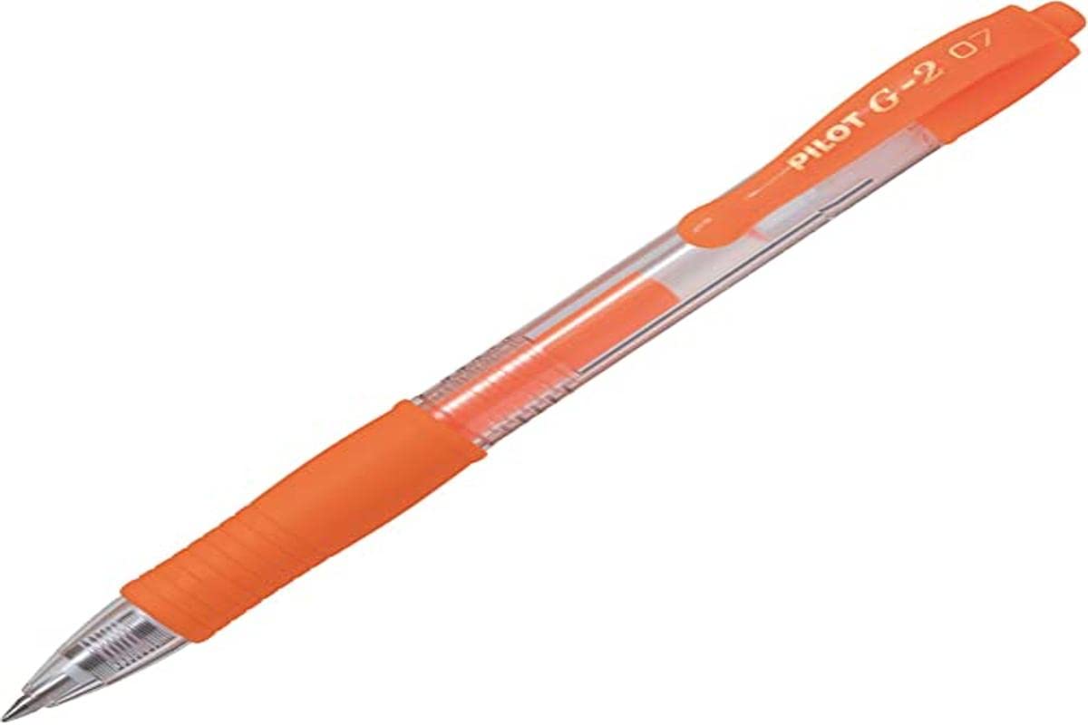 Roller gel a scatto G-2 - punta 0,7mm - arancio neon - Pilot