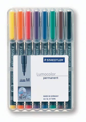 Pennarello Astucci Lumocolor Permanent 317 - punta 1,0mm - 8 colori  - Staedtler