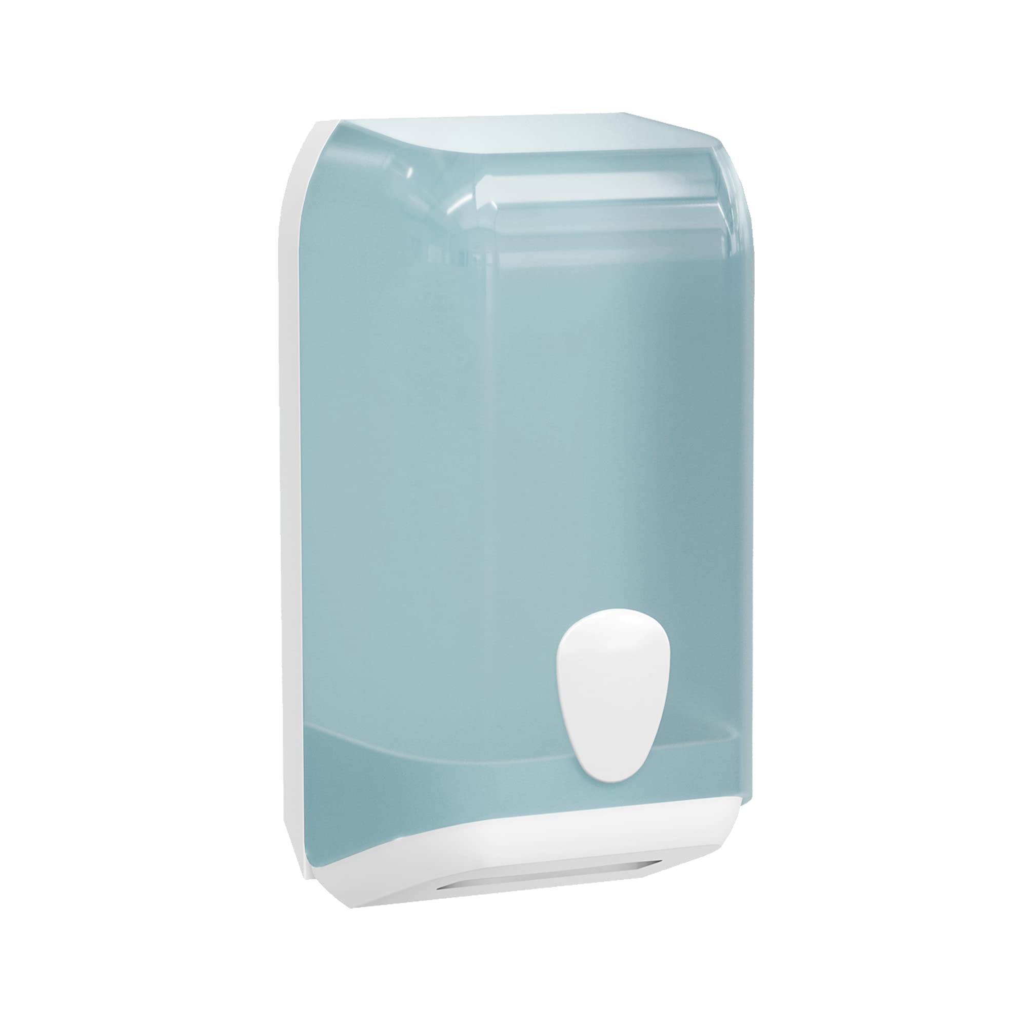 Dispenser carta igienica interfogliata - 307 x 133 x 158 mm - bianco / azzurro - Replast