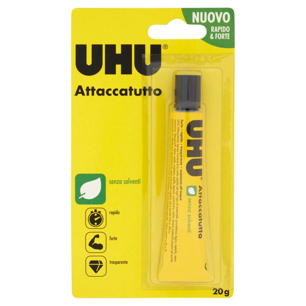 Colla attaccatutto - senza solventi - 20 ml - in blister - UHU