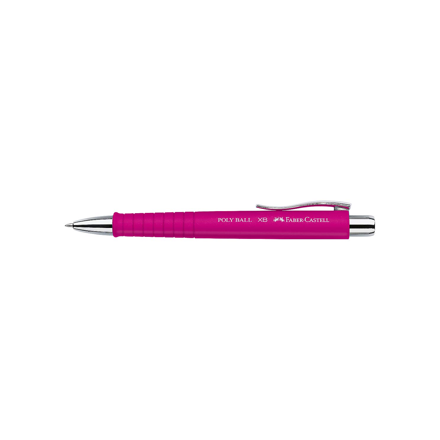 Penna a sfera a scatto Polyball - punta 0,7 mm - fusto rosa - Faber Castell