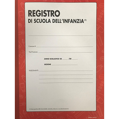 Registro con Bambina Scuola Infanzia 52 Pagine Cwr 11472 8004957114720