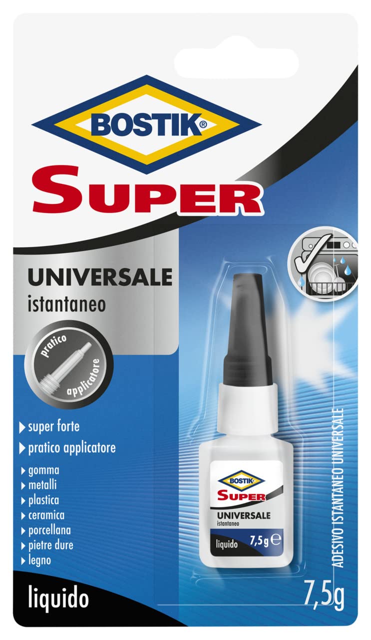 Colla istantanea universale Super - 7,5 gr - trasparente -Bostik