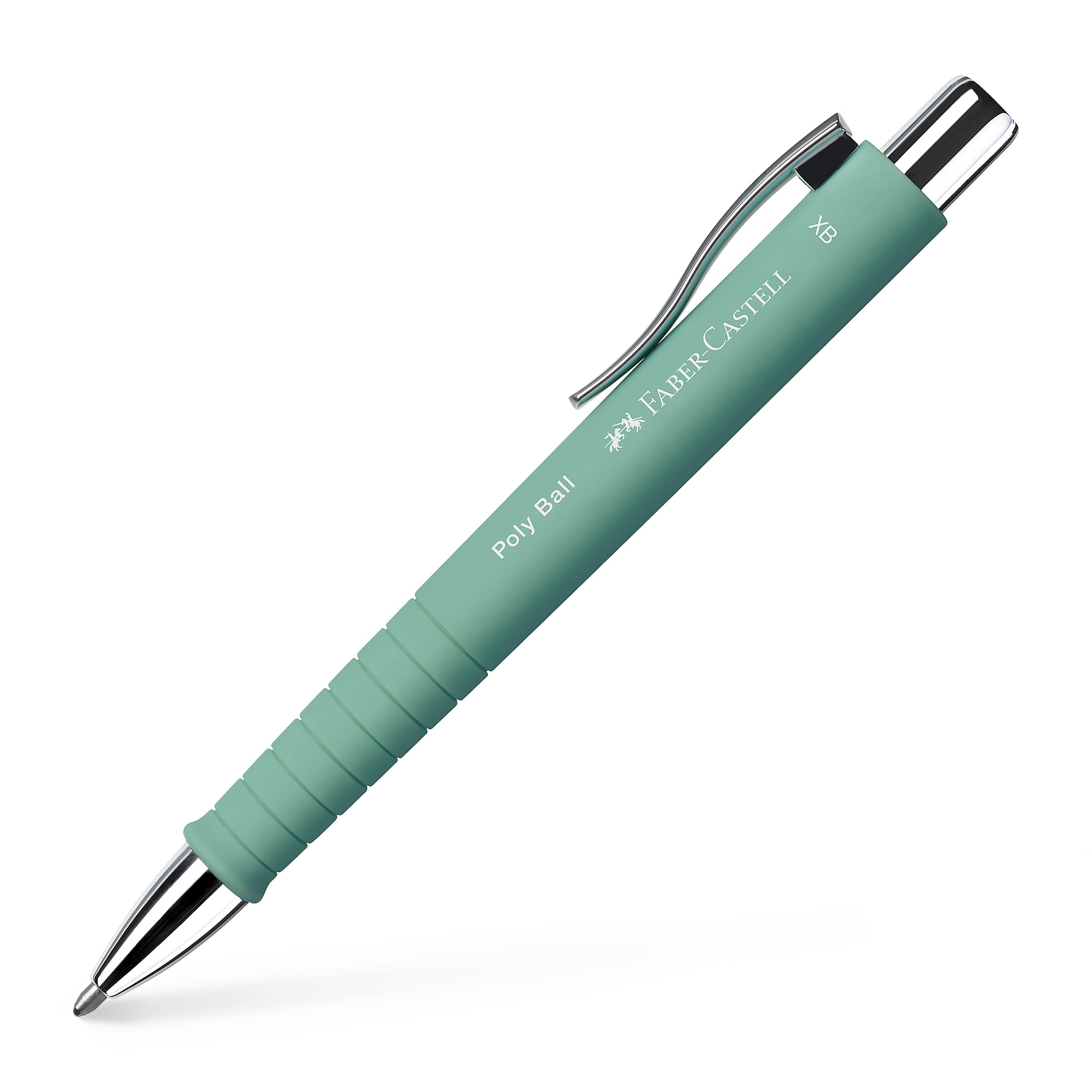 Penna a sfera a scatto Poly Ball - Punta 0,7mm - fusto verde menta - Faber-Castell