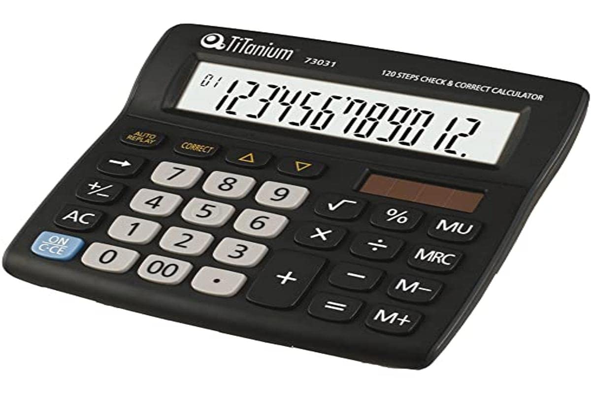 Calcolatrice da tavolo - 73031 - 12 cifre - nero - Titanium
