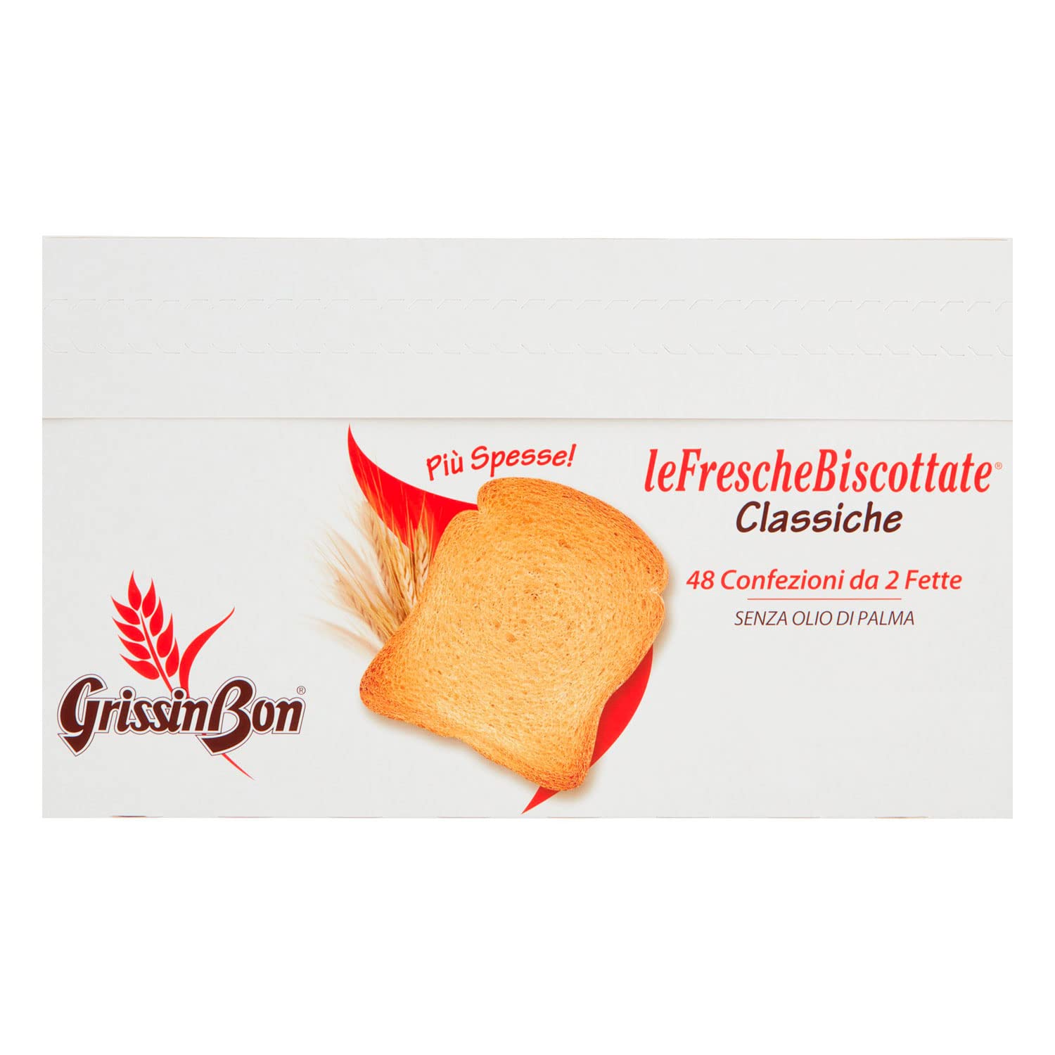 Le Fresche Biscottate - GrissinBon - multipack da 48 monoporzioni (15 gr cad)