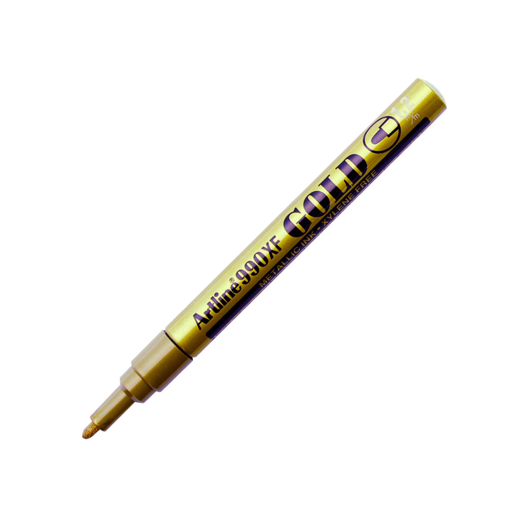 Marcatore permanente A 990 - a vernice - punta tonda fine - 1,2 mm - oro - Artline