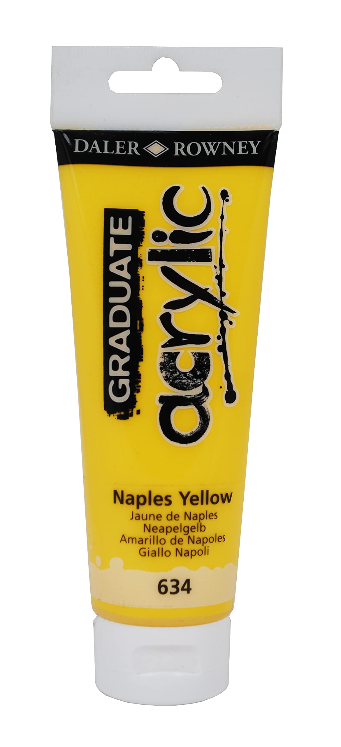 Colore acrilico fine Graduate - 120 ml - giallo Napoli - Daler Rowney