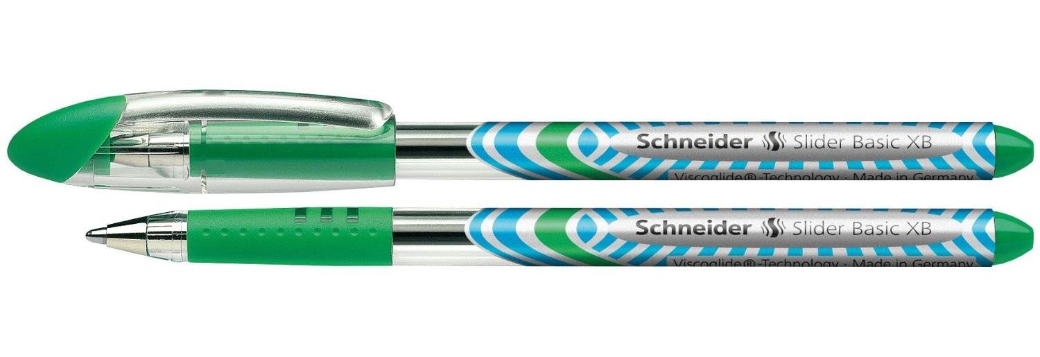 Penna a sfera Slider Basic - punta XB - verde - Schneider