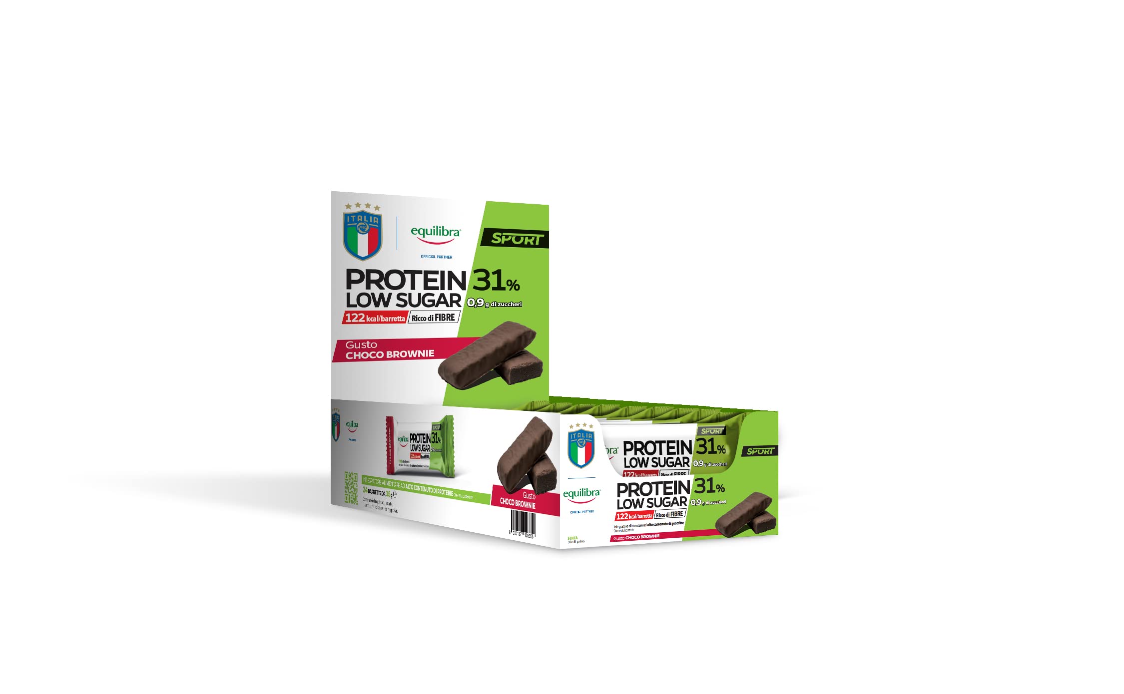 Integratore Sport  Fit Line Protein 31 - low sugar choco brownie - 35 gr - Equilibra