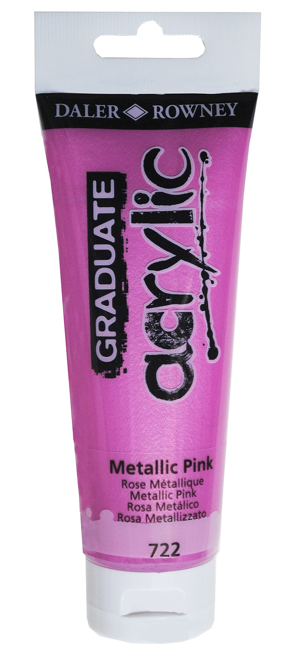 Colore acrilico fine Graduate - 120 ml - rosa metal - Daler Rowney