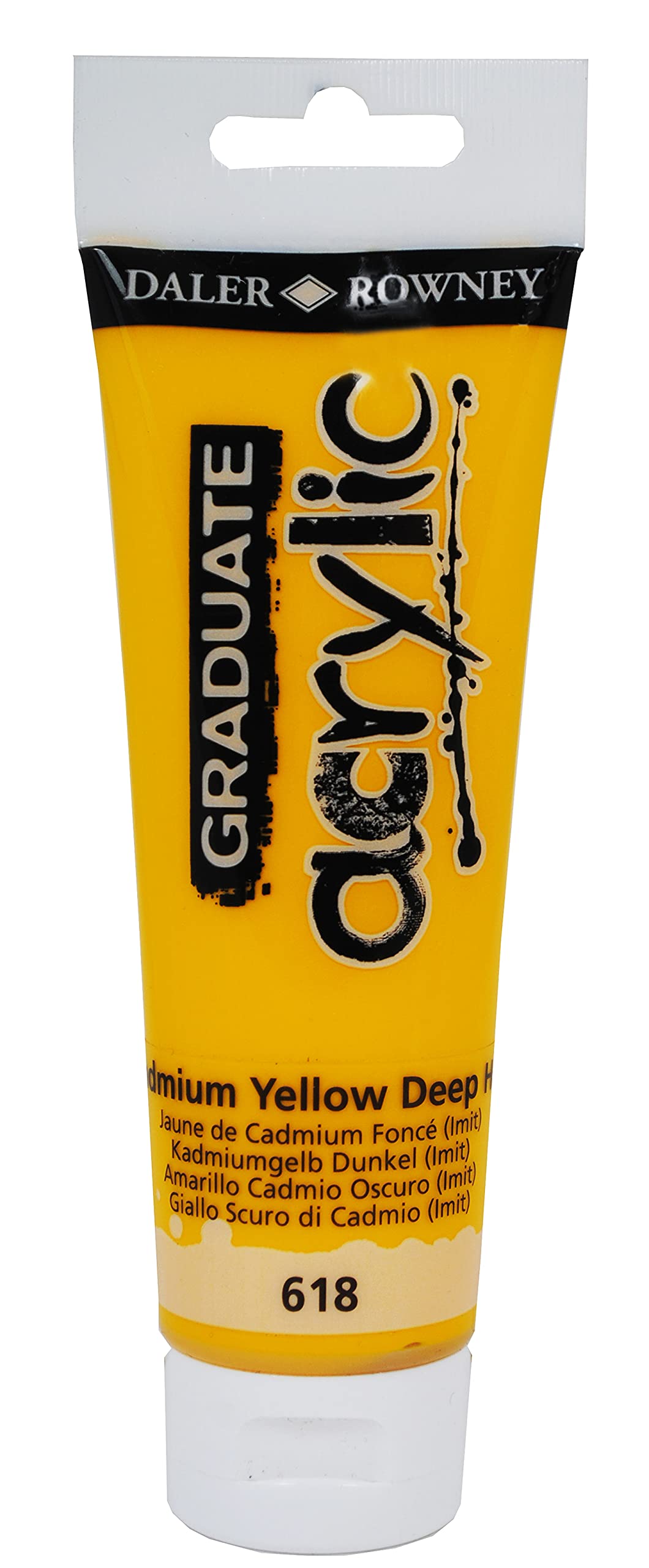 Colore acrilico fine Graduate - 120 ml - giallo cadmio scuro - Daler Rowney