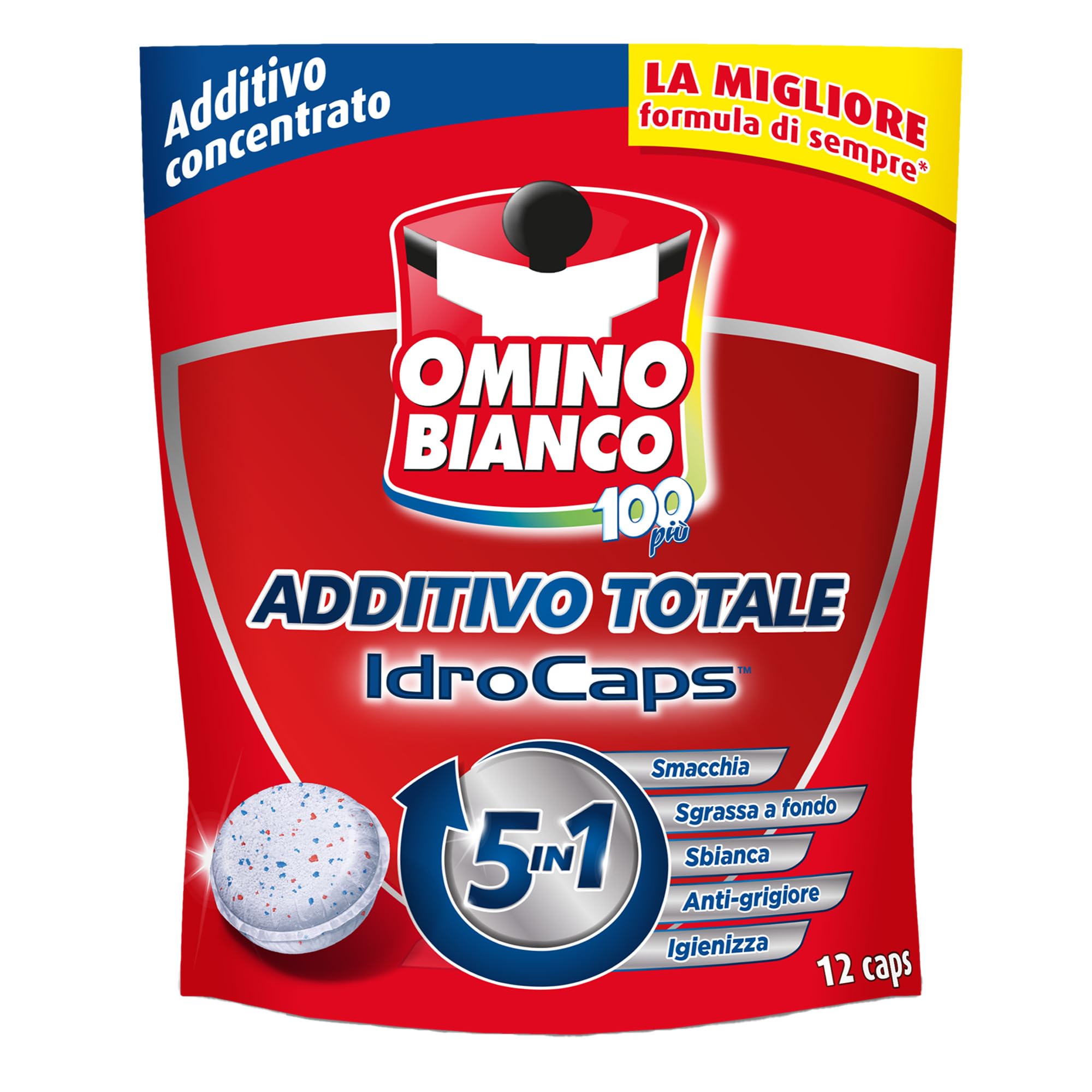 Additivo totale idrocaps 5 in 1 - Omino Bianco - conf. 10 pezzi