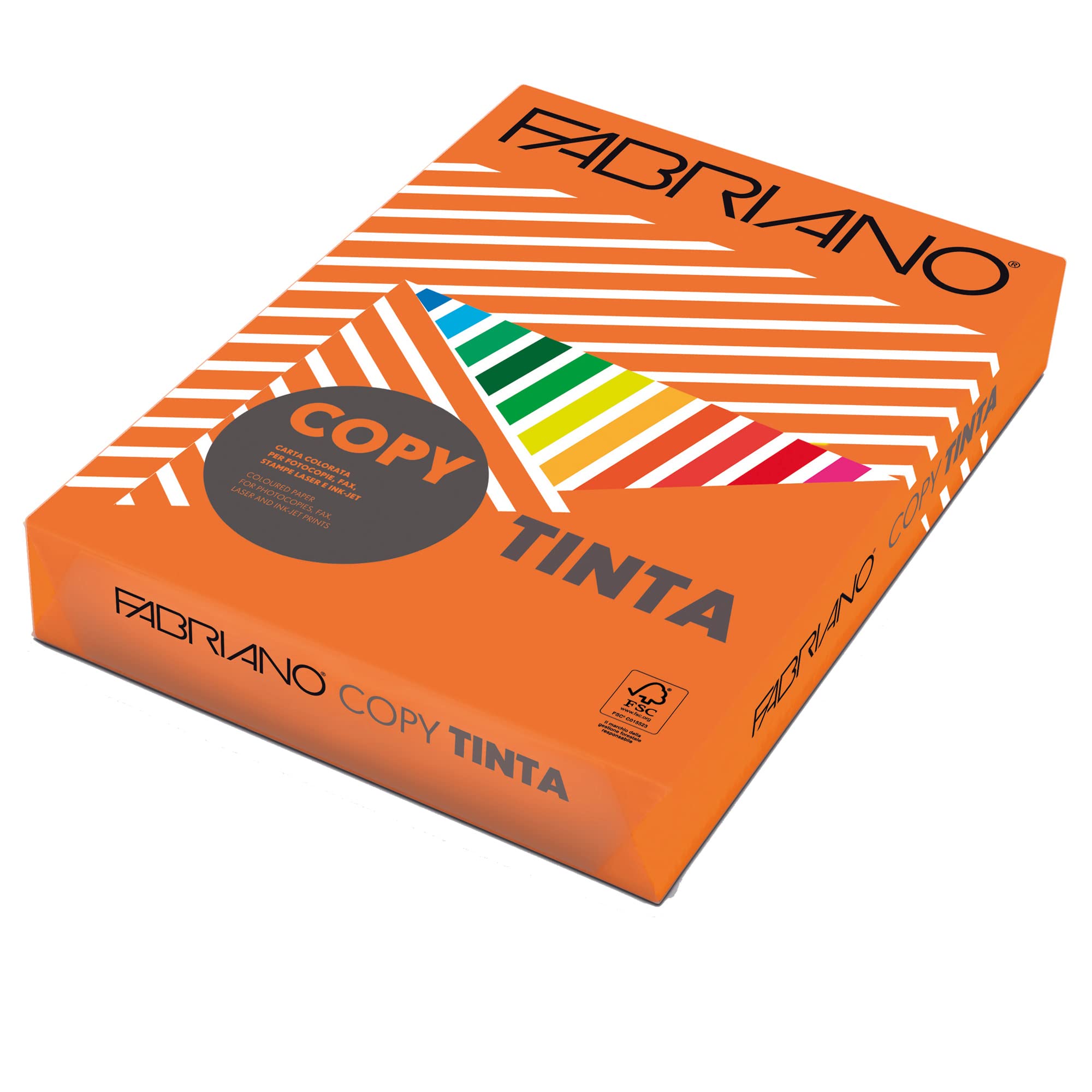 Carta Copy Tinta - A3 - 80 gr - colori forti aragosta - Fabriano - conf. 250 fogli