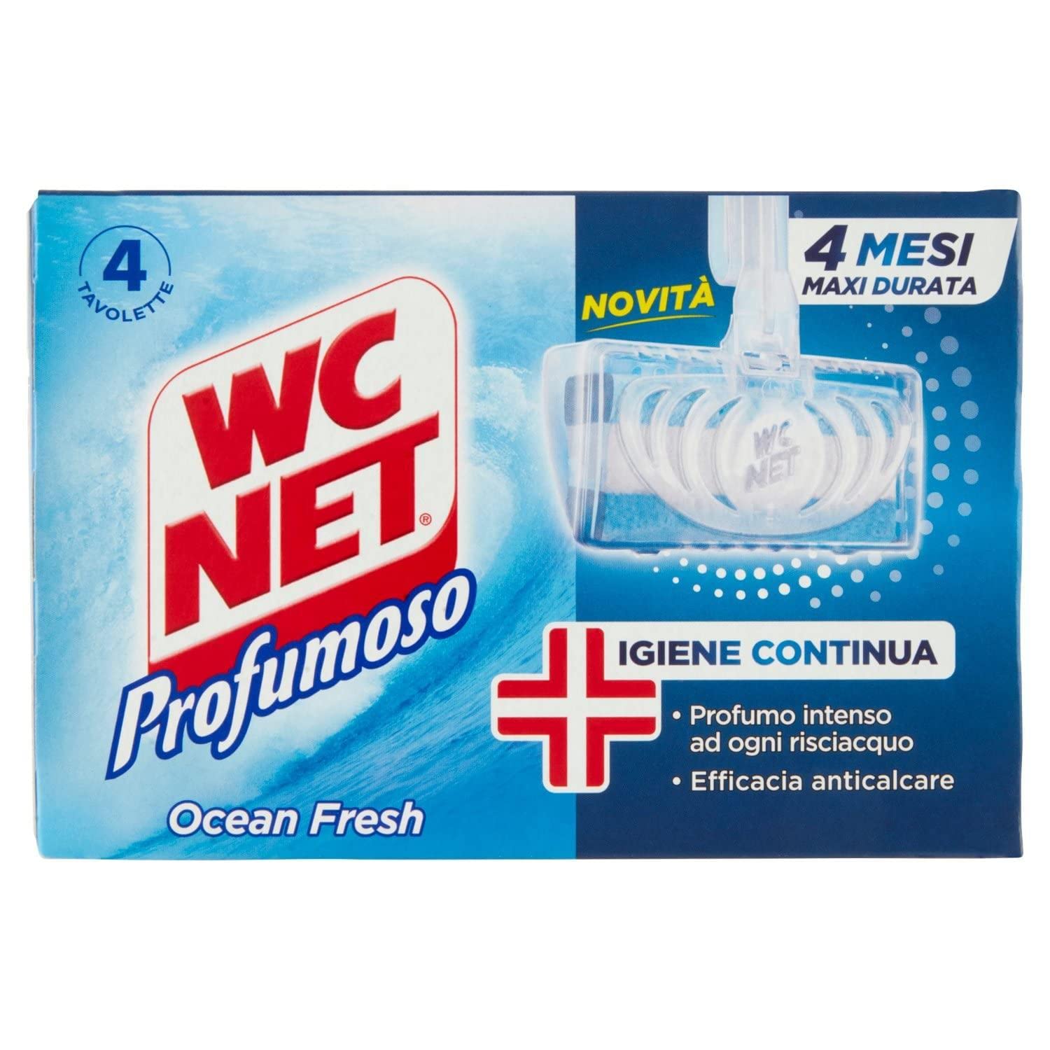 Tavoletta Profumoso Ocean Fresh - WC Net - 4 gabbiette da 34 gr