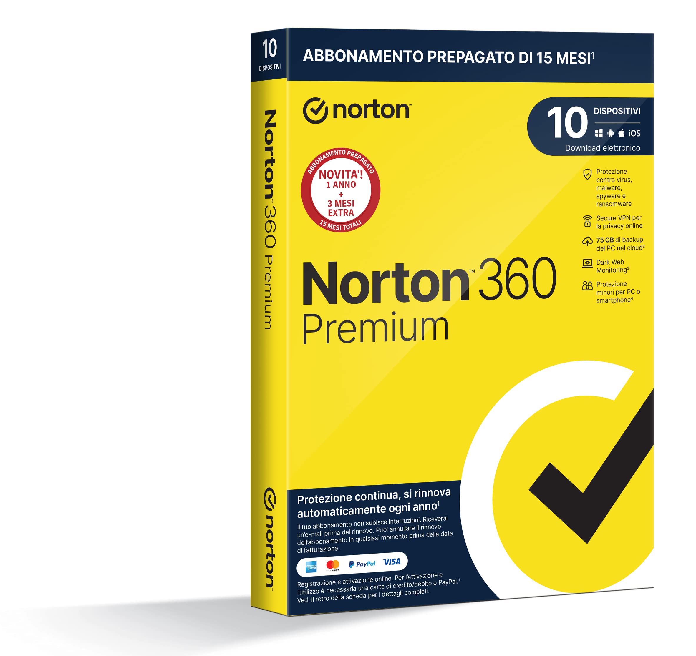 NORTON 360 PREM 75GB 10D 15M AMAZ E