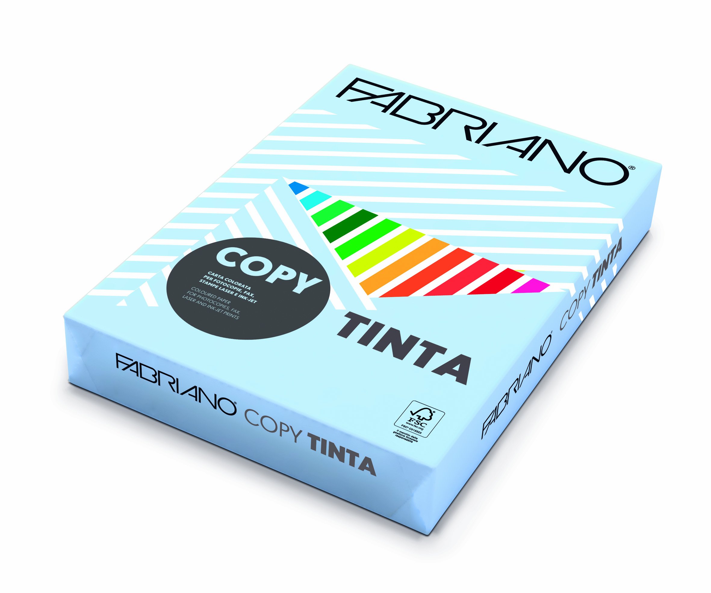 Carta Copy Tinta - A4 - 160 gr - colori tenui celeste - Fabriano - conf. 250 fogli