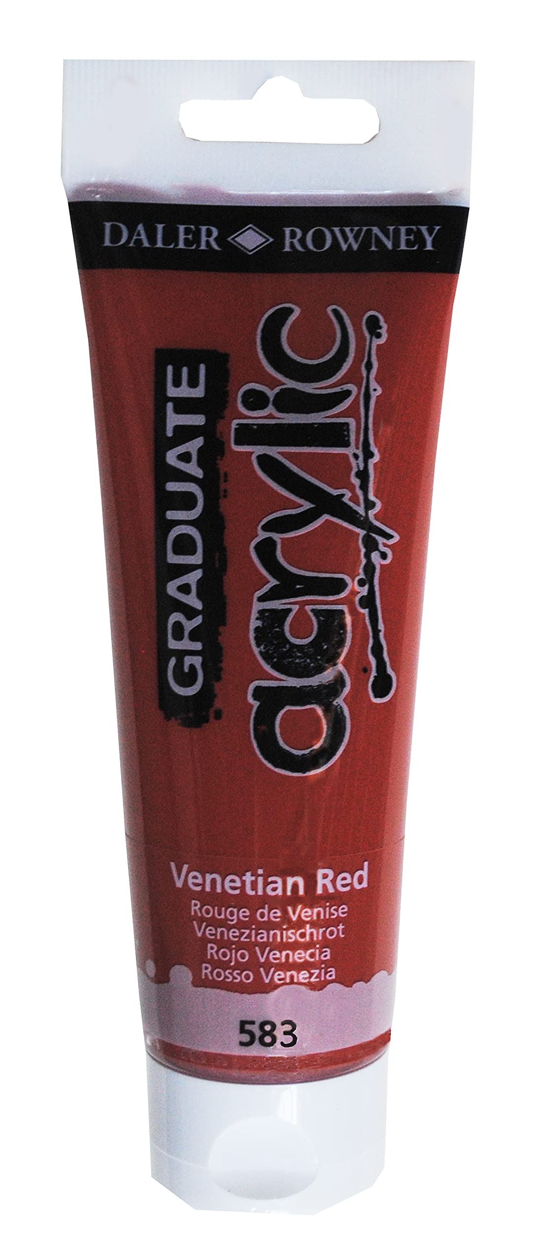 Colore acrilico fine Graduate - 120 ml - rosso Venezia - Daler Rowney