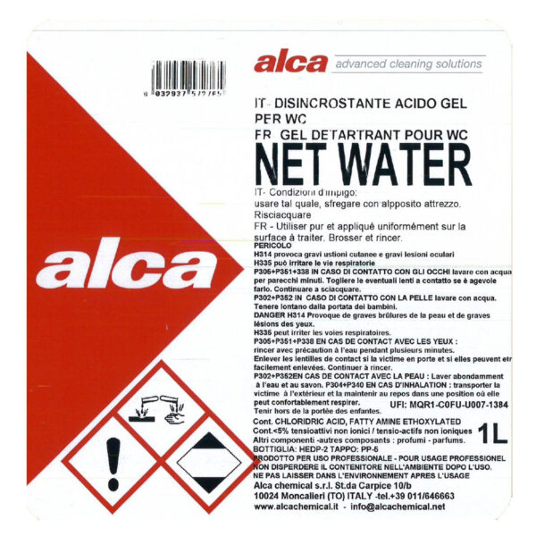 Detergente acido Net Water – Alca – tanica da 5 kg