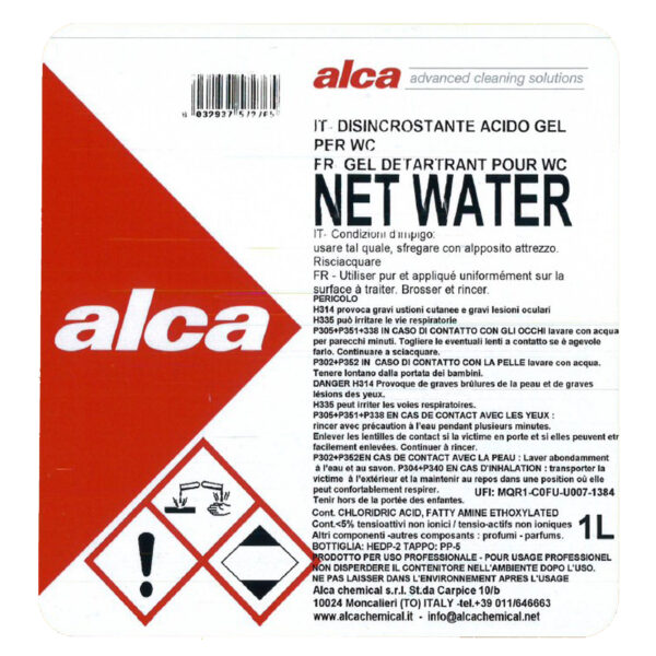 Detergente acido Net Water – Alca – flacone da 1 L