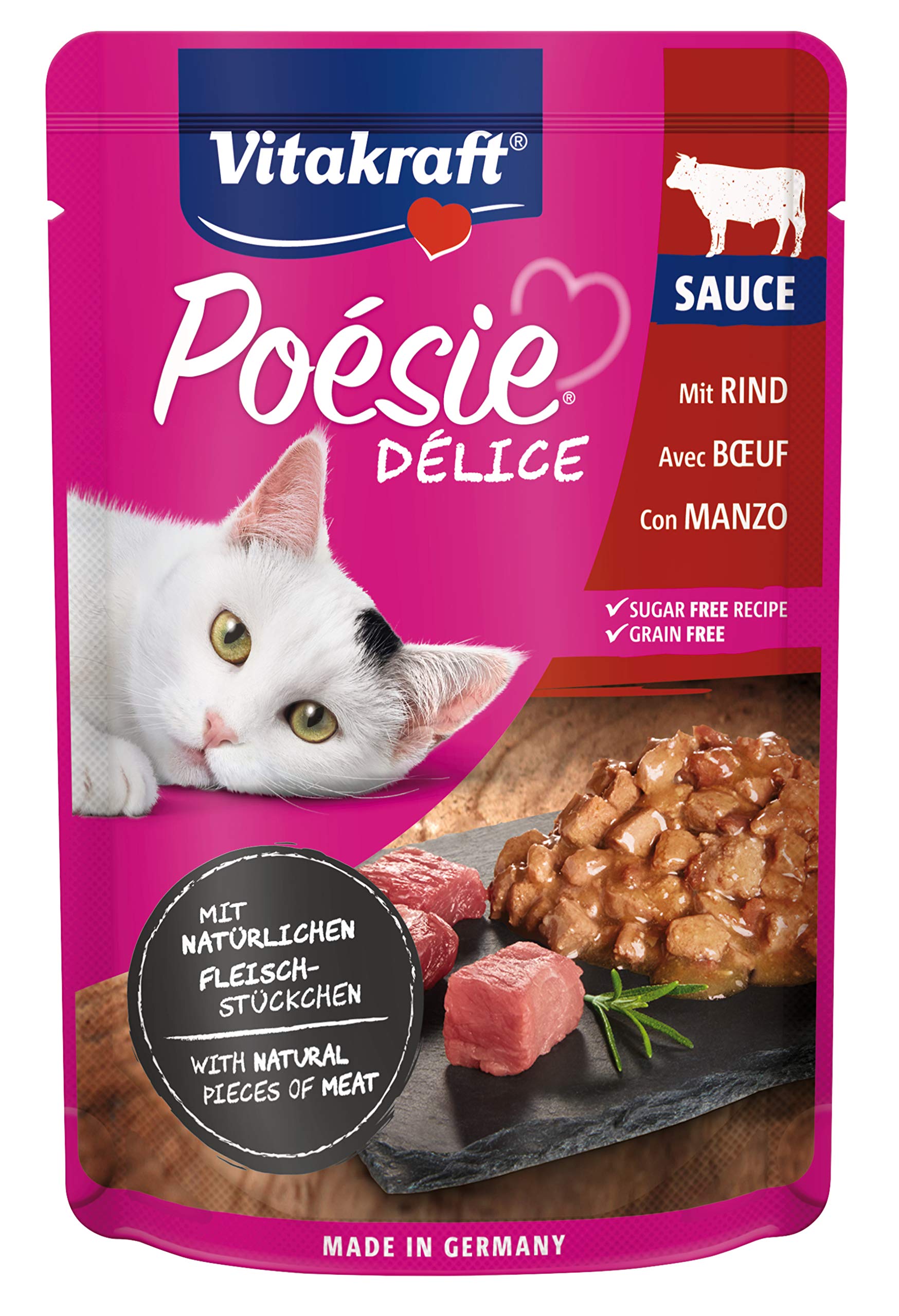 PoE'sie DE'lisauce per gatti - gusto manzo - 85 gr - Vitakraft