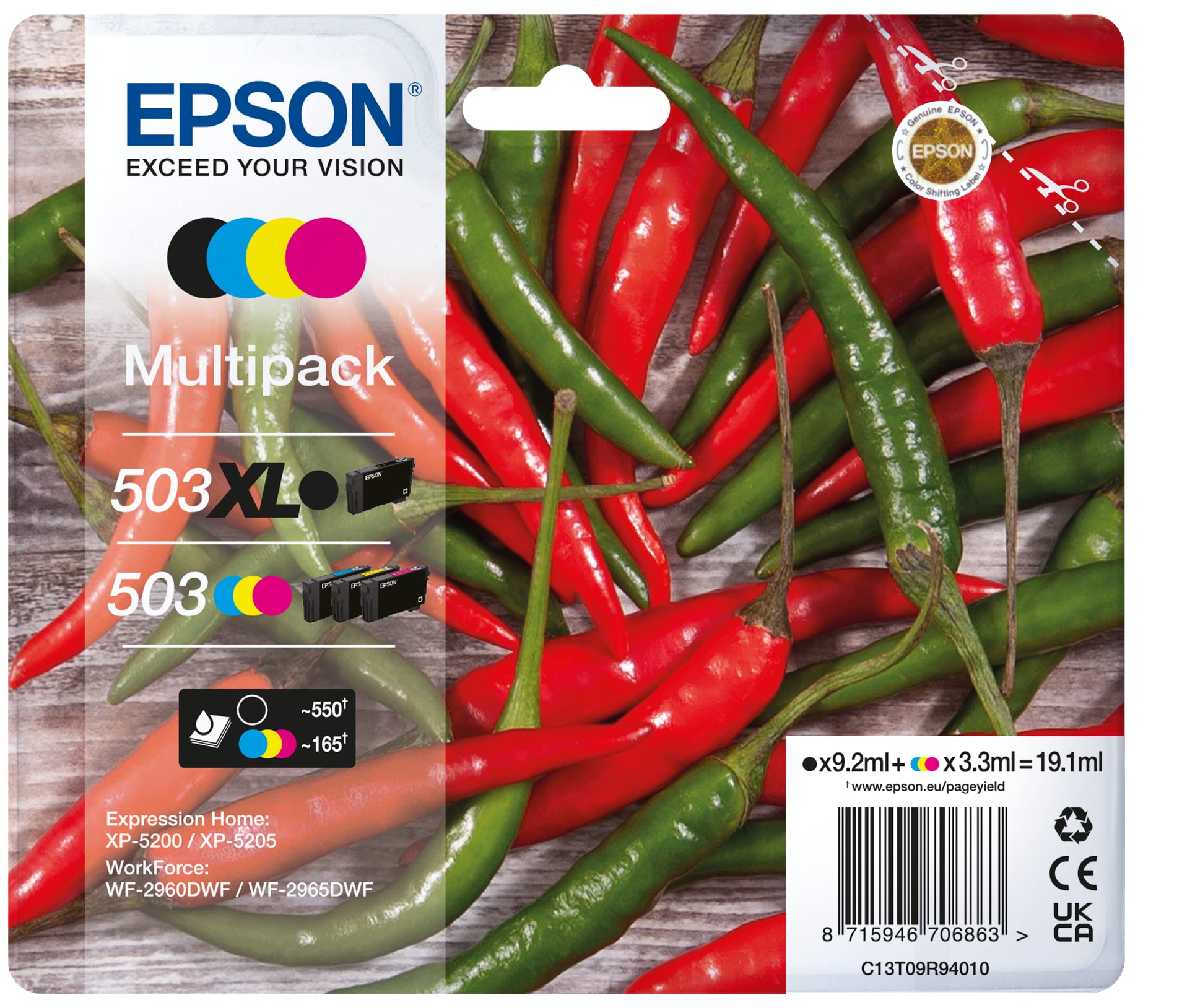 Epson Multipack 503XL Peperoncino BK/C/M/Y_BK/STD