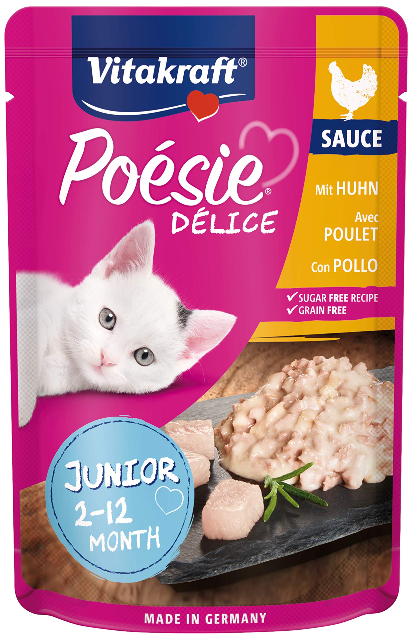 PoE'sie DE'lisauce per gatti - gusto pollo junior - 85 gr - Vitakraft