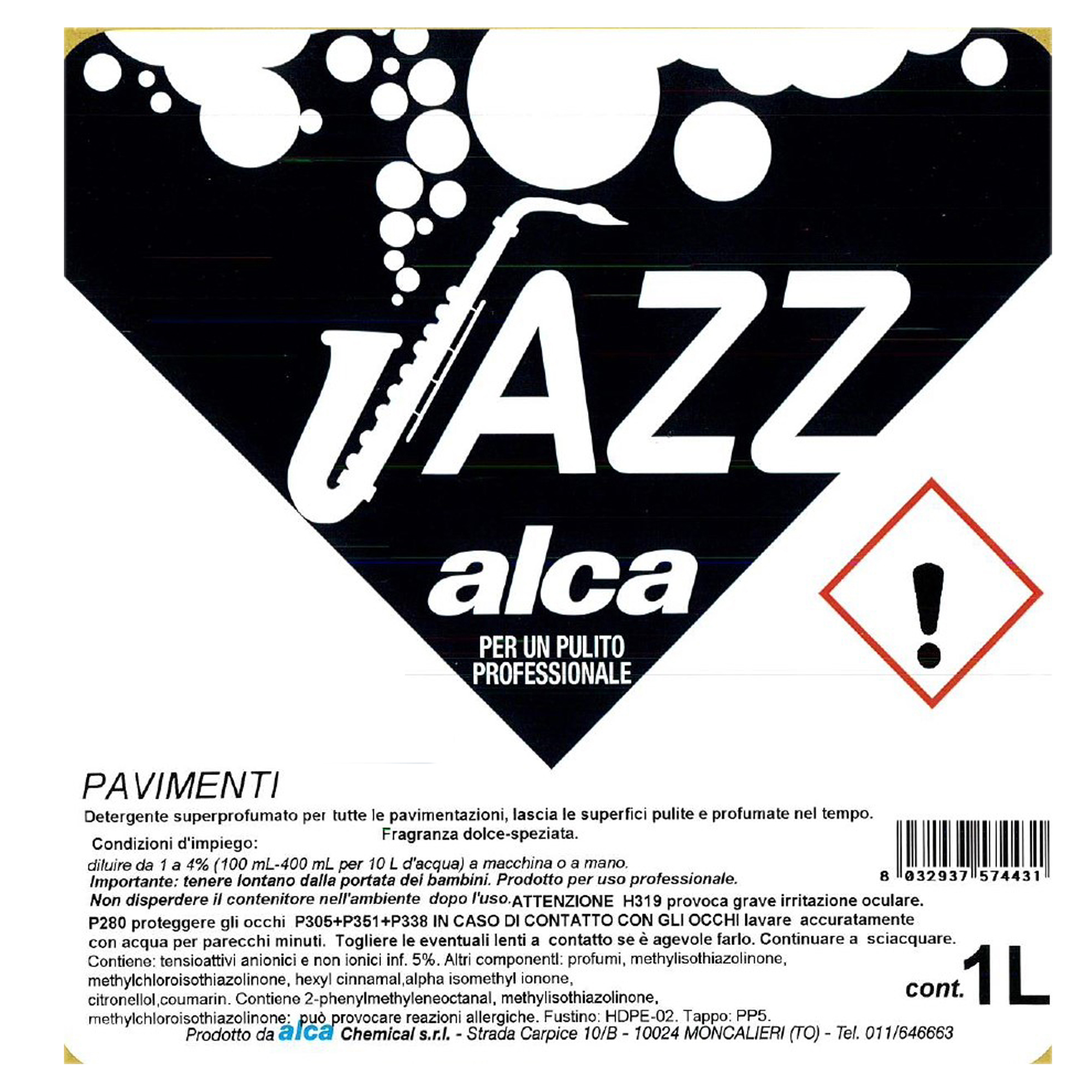 Detergente pavimenti linea Jazz Norah - gelsomino - 1 L - Alca