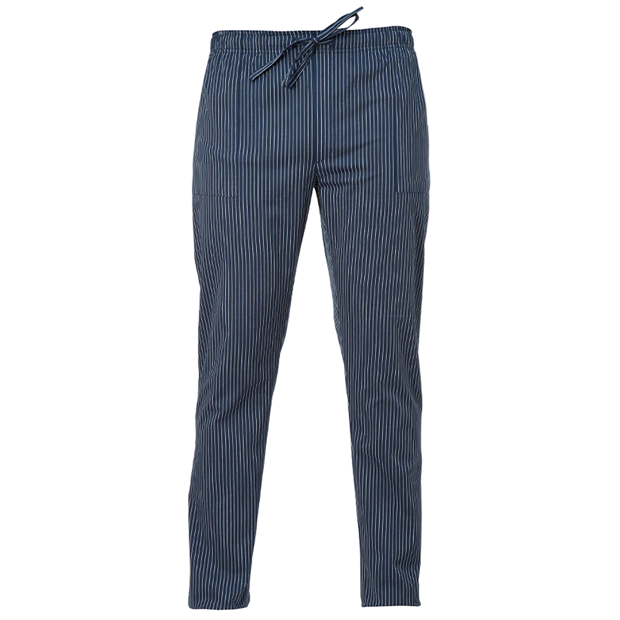 Pantalone da cuoco Enrico - taglia XXL - gessato blu - Giblor's